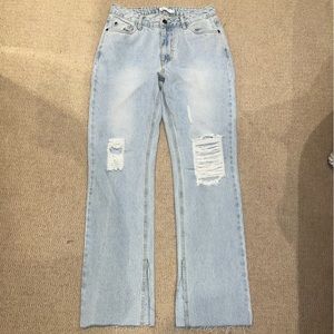 Straight leg jeans